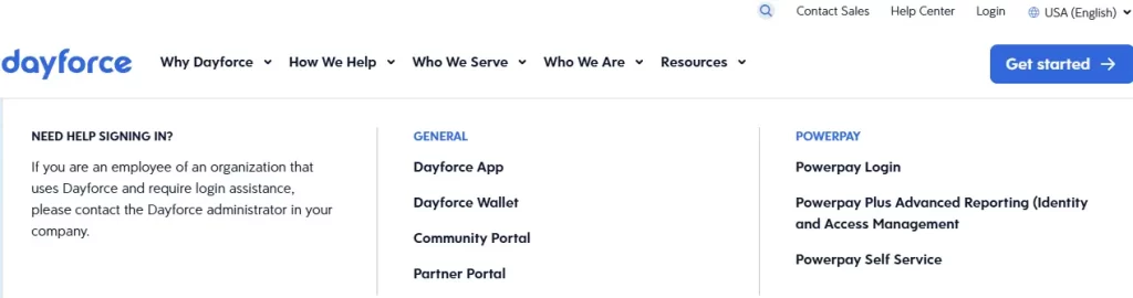 dayforce login page